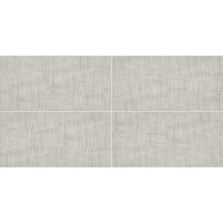 MSI Tektile Crosshatch Ivory 12 In. X 24 In. Glazed Porcelain Floor And Wall Tile, 7PK ZOR-PT-0343